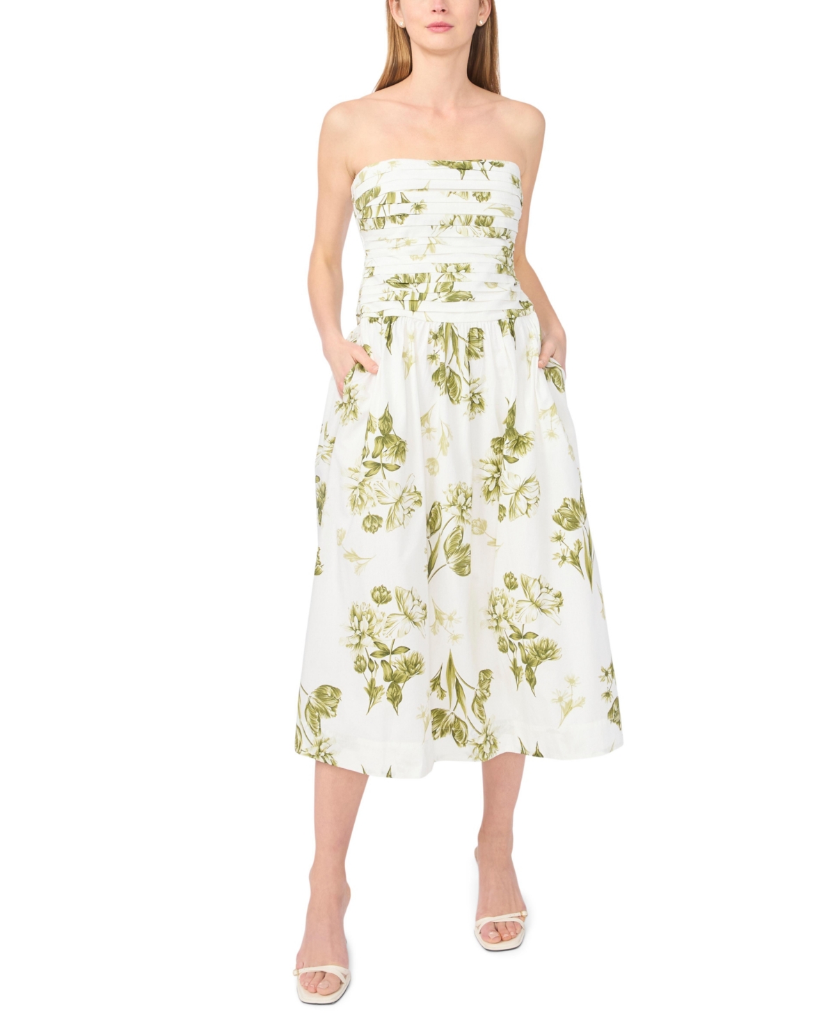 1.state Women’s Strapless Sleeveless Bodice Dress – Grasshopper Green 1.state Women’s Strapless Sleeveless Bodice Dress – Grasshopper Green