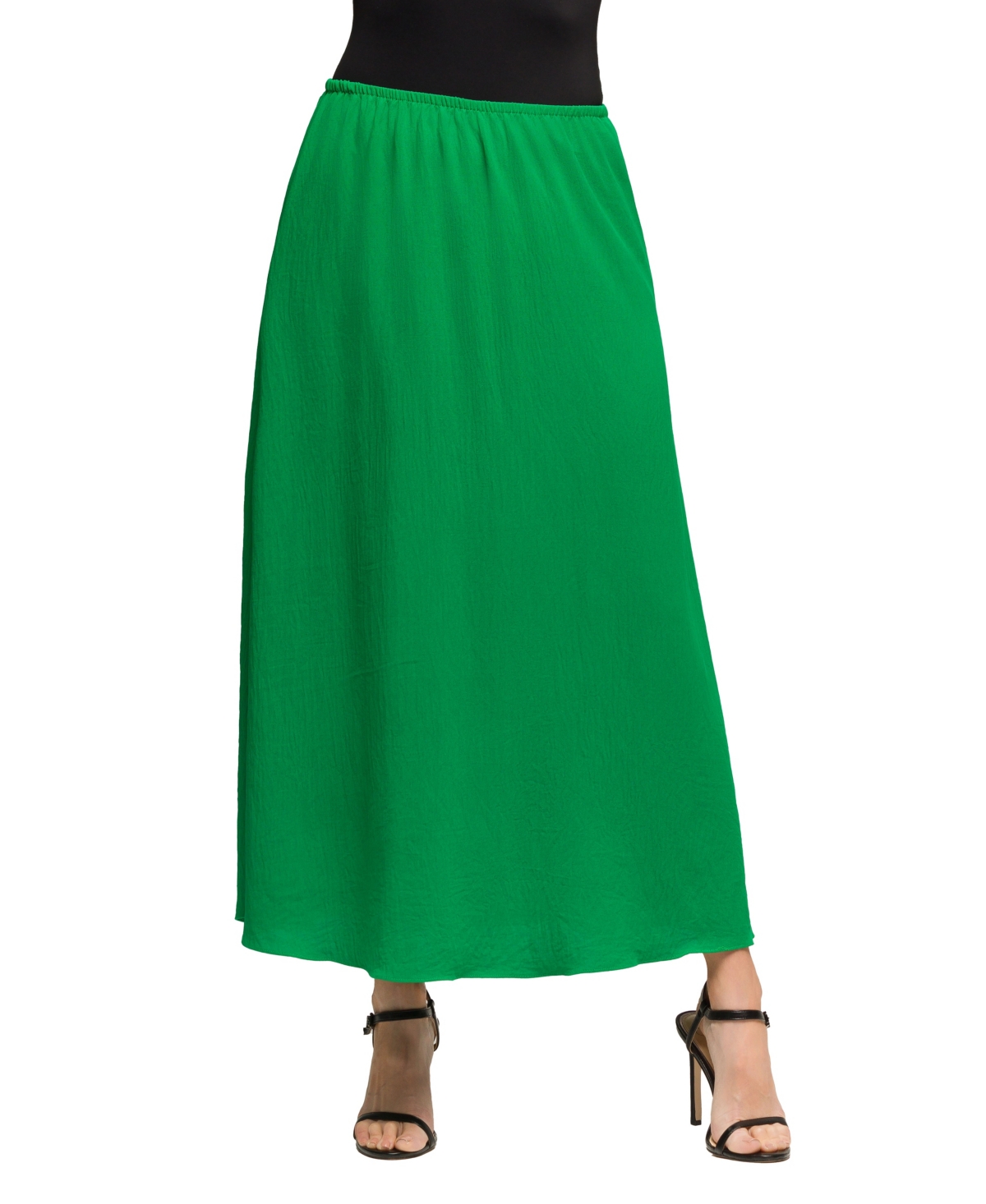 24seven Comfort Apparel Women’s Elastic Waist A Line Maxi Skirt – Green 24seven Comfort Apparel Women’s Elastic Waist A Line Maxi Skirt – Green
