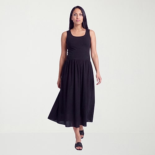 24seven Comfort Apparel Womens Maternity Scoop Neck Sleeveless A-Line Dress, Small, Black 24seven Comfort Apparel Womens Maternity Scoop Neck Sleeveless A-Line Dress, Small, Black