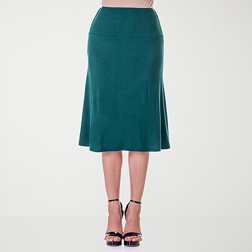 24seven Comfort Apparel Womens Mid Rise A-Line Skirt, Medium, Green 24seven Comfort Apparel Womens Mid Rise A-Line Skirt, Medium, Green