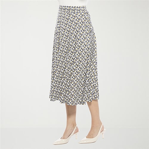24seven Comfort Apparel Womens Mid Rise Midi A-Line Skirt, Small, Green 24seven Comfort Apparel Womens Mid Rise Midi A-Line Skirt, Small, Green