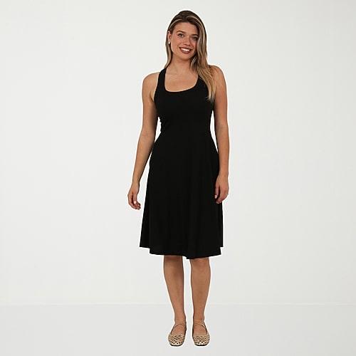 24seven Comfort Apparel Womens Scoop Neck Sleeveless A-Line Dress, X-large, Black 24seven Comfort Apparel Womens Scoop Neck Sleeveless A-Line Dress, X-large, Black