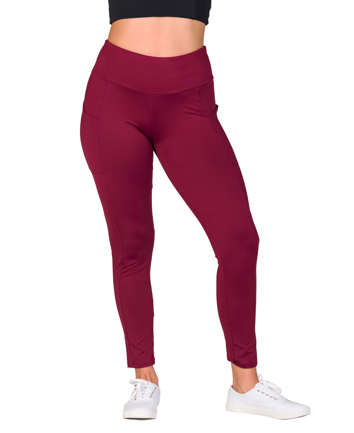 24seven Comfort Apparel Women’s Side Pocket Ankle Length Yoga Pant Leggings – Wine 24seven Comfort Apparel Women’s Side Pocket Ankle Length Yoga Pant Leggings – Wine