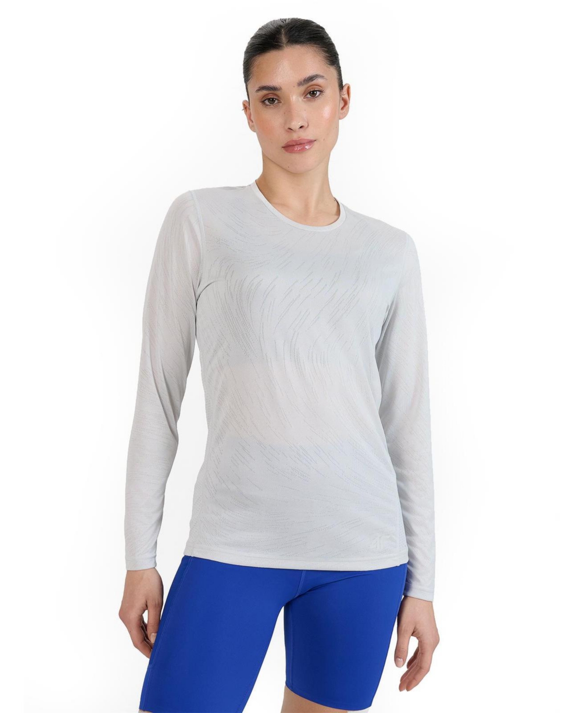 4F Women’s Quick-Drying Running Longsleeve – Cold light grey