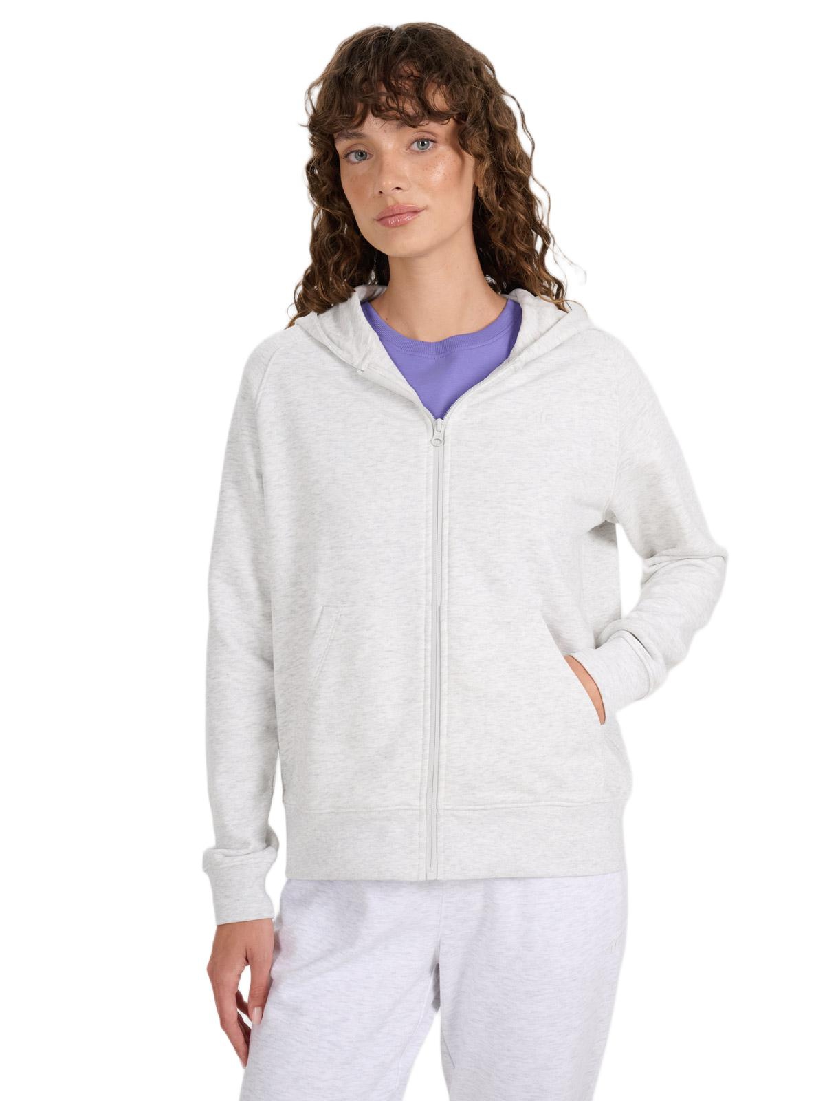 4F Women’s zip-up hoodie – White 4F Women’s zip-up hoodie – White