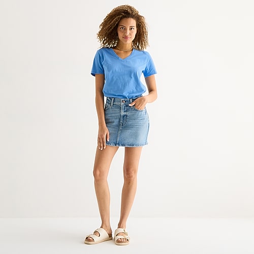 A.N.A Womens Mini Denim Skirt, 16, Blue
