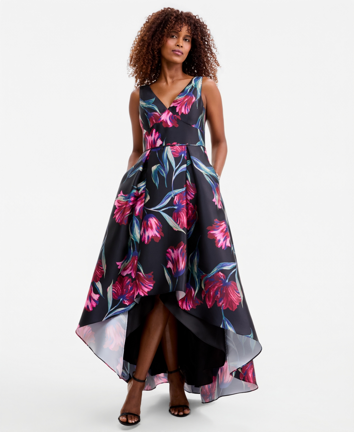 Adrianna Papell Women’s Printed Sleeveless Midi Dress – BLACK MULTI Adrianna Papell Women’s Printed Sleeveless Midi Dress – BLACK MULTI
