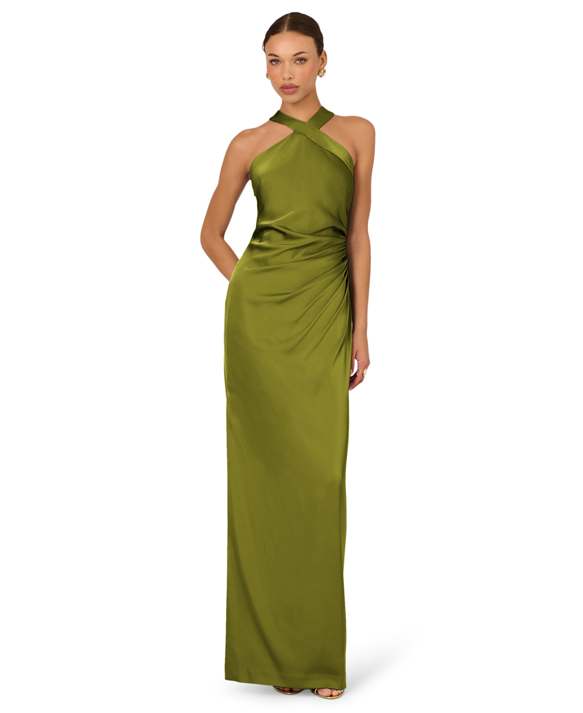 Adrianna Women’s Halter Neck Maxi Dress – Jungle Olive Adrianna Women’s Halter Neck Maxi Dress – Jungle Olive