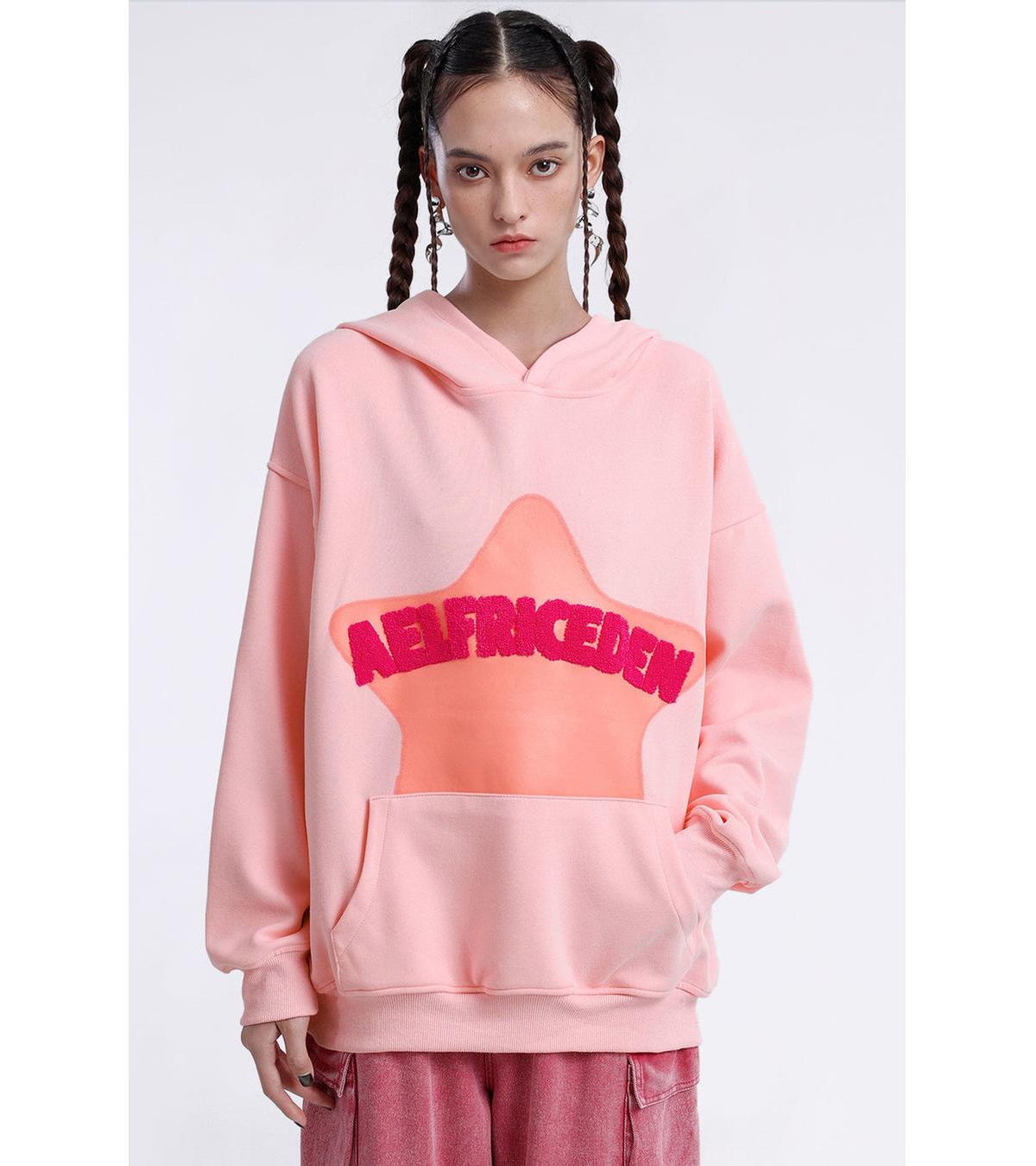 Aelfric Eden Women’s Vintage Embroidery Eden Star Pullover Hoodie – Pink Aelfric Eden Women’s Vintage Embroidery Eden Star Pullover Hoodie – Pink