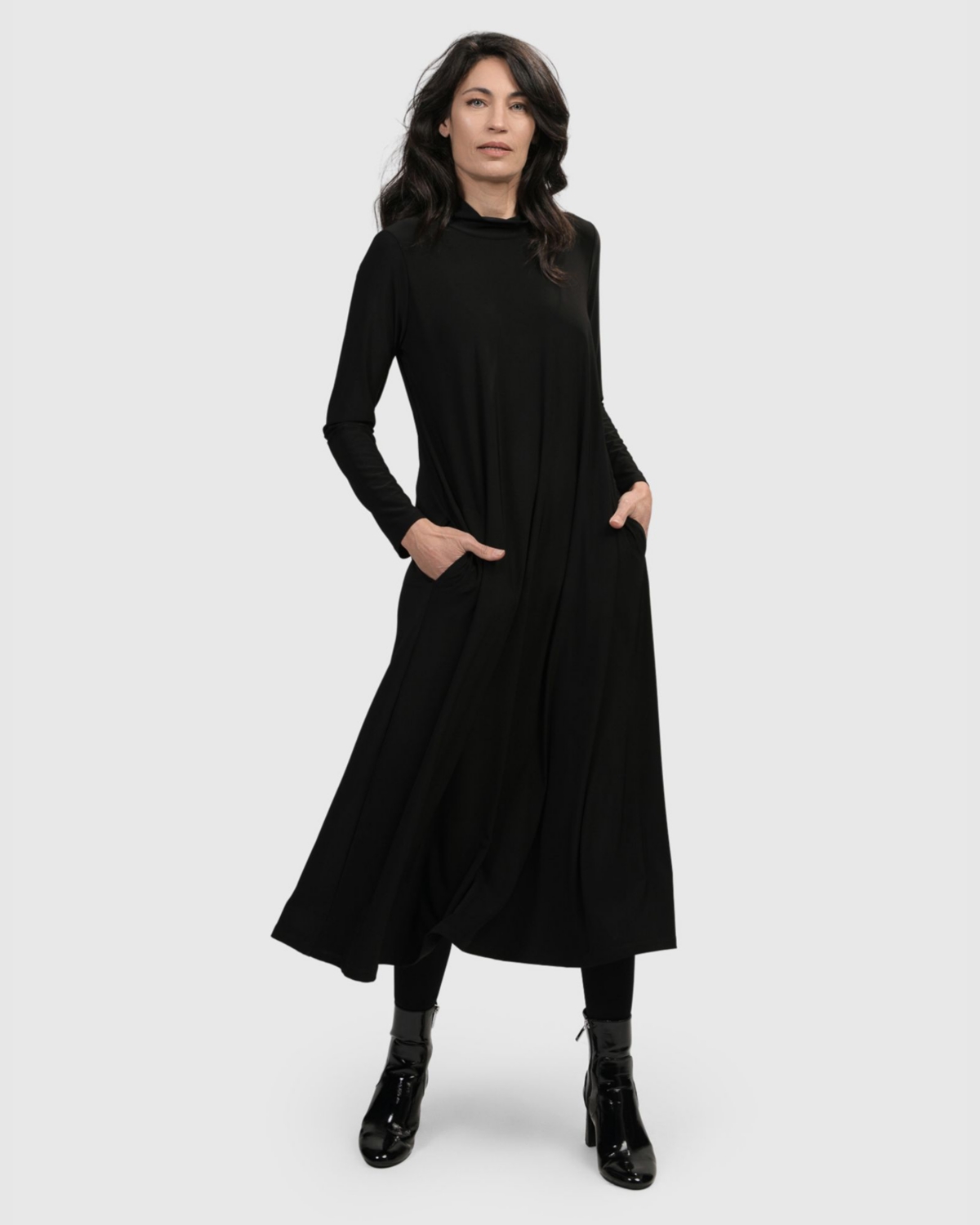 Alembika Women’s Essential A Line Dress – Black
