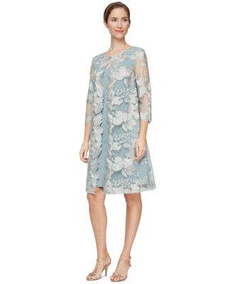 Alex Evenings Womens Embroidered Jacket Dress Alex Evenings Womens Embroidered Jacket Dress