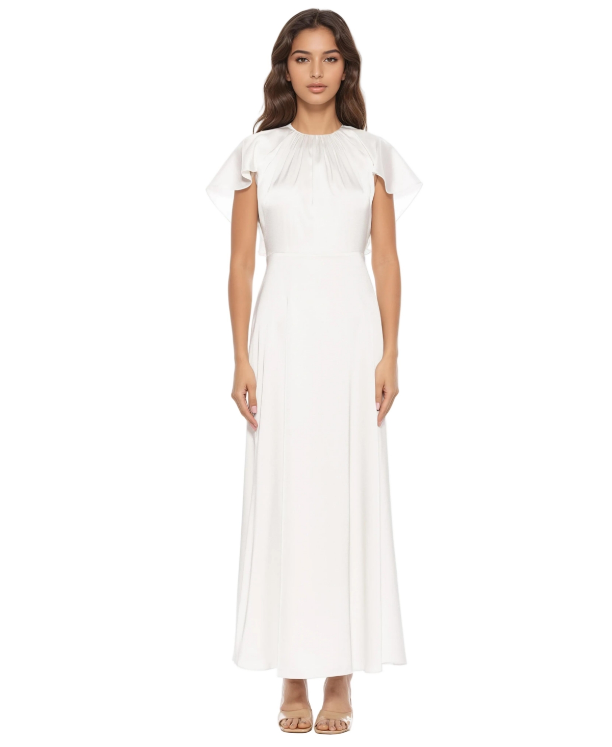 Alexia Admor Women’s Danica Crewneck Flutter Sleeve Cap Dress – Ivory Alexia Admor Women’s Danica Crewneck Flutter Sleeve Cap Dress – Ivory