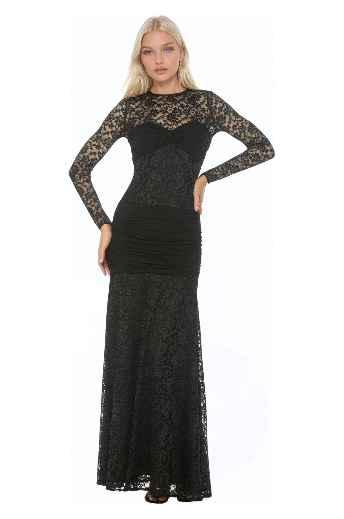 Alexia Admor Women’s Nova Long Sleeve Ruched Dress – Black Alexia Admor Women’s Nova Long Sleeve Ruched Dress – Black
