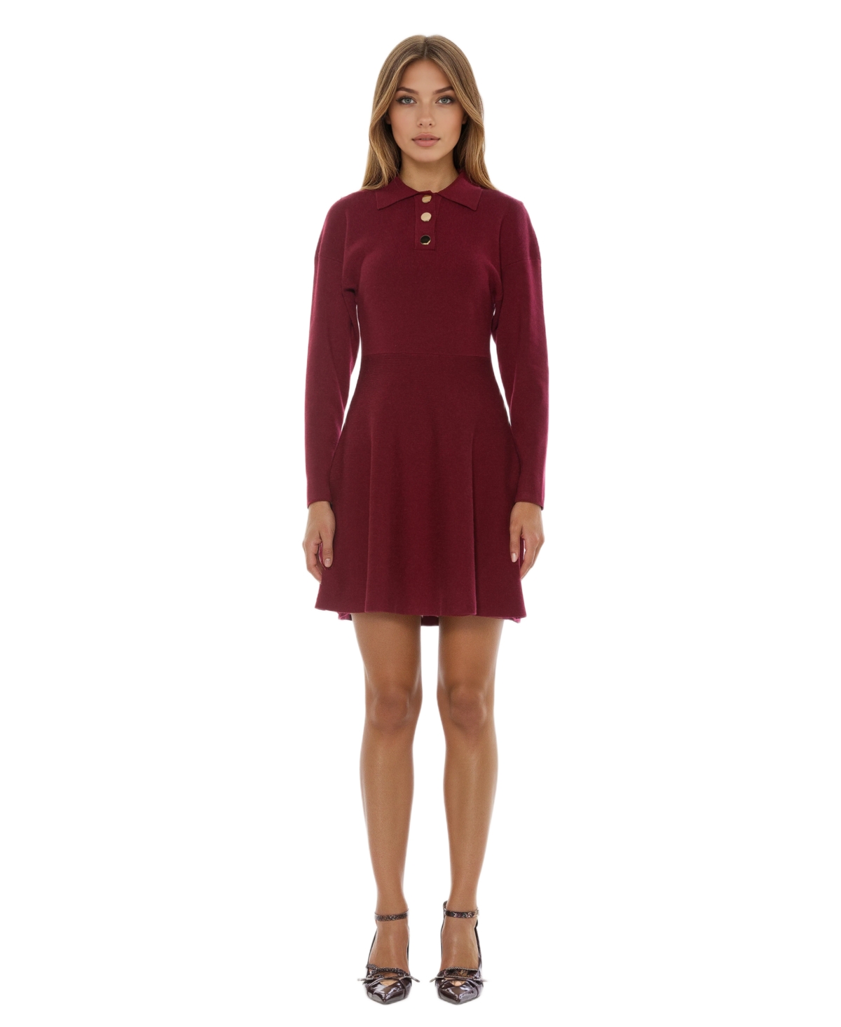 Alexia Admor Women’s Ocean Dress – Burgundy Alexia Admor Women’s Ocean Dress – Burgundy