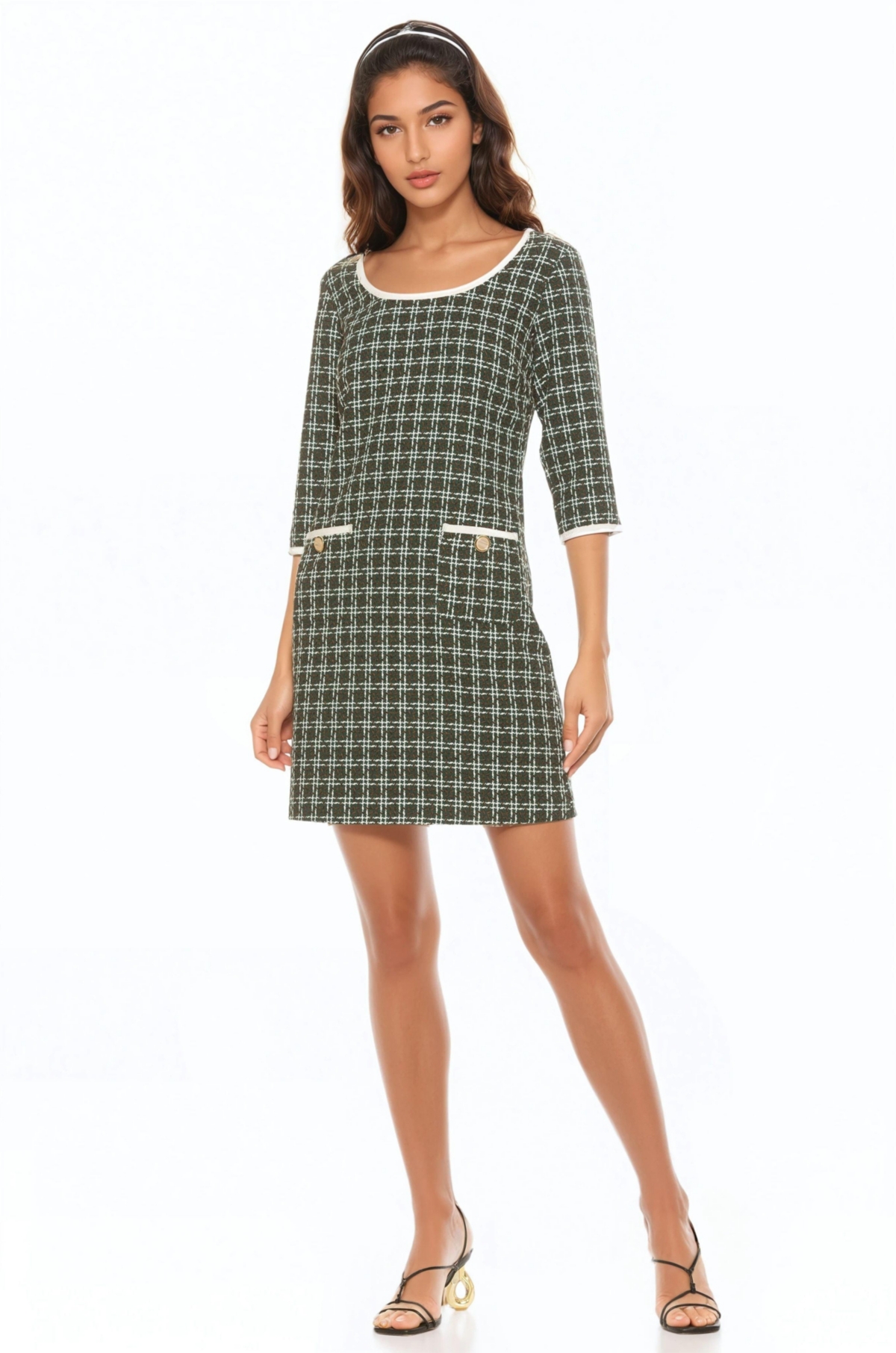 Alexia Admor Women’s Orla Dress – Green plaid