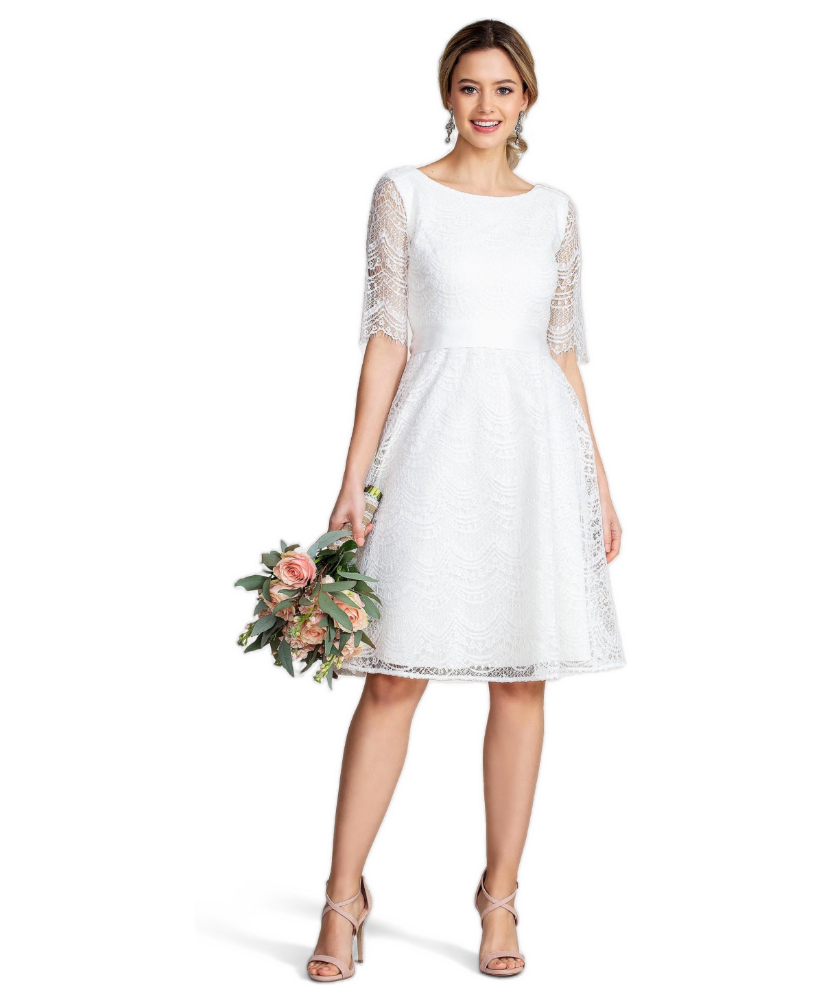 Alie Street London Women’s Evie Lace Dress (Ivory) – Ivory Alie Street London Women’s Evie Lace Dress (Ivory) – Ivory
