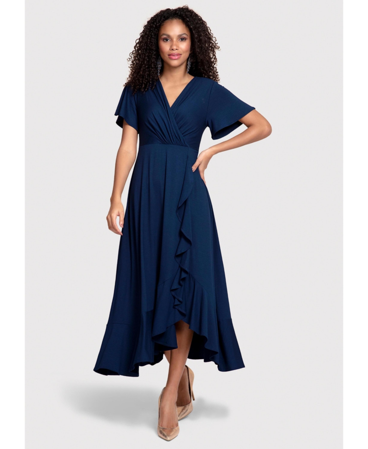 Alie Street London Women’s Waterfall Dress – Navy
