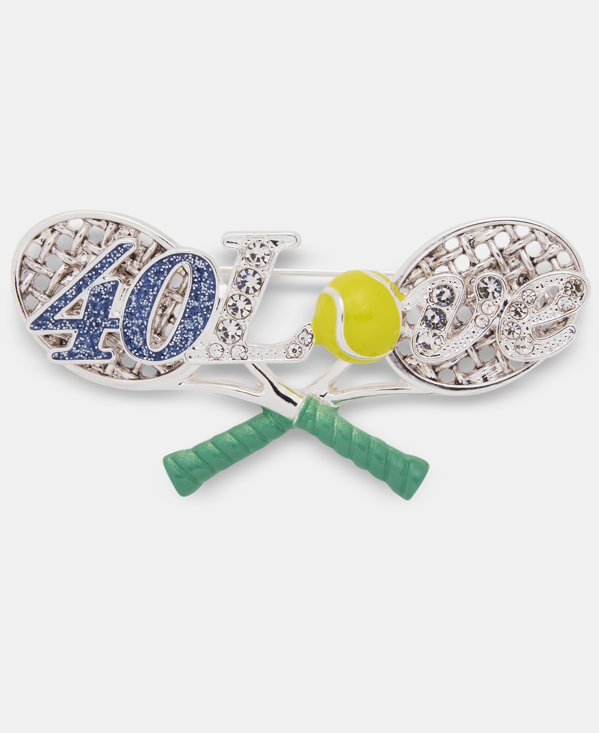 Anne Klein Boxed Silver-Tone Dynamic Tennis Racket Pin – Multi Anne Klein Boxed Silver-Tone Dynamic Tennis Racket Pin – Multi