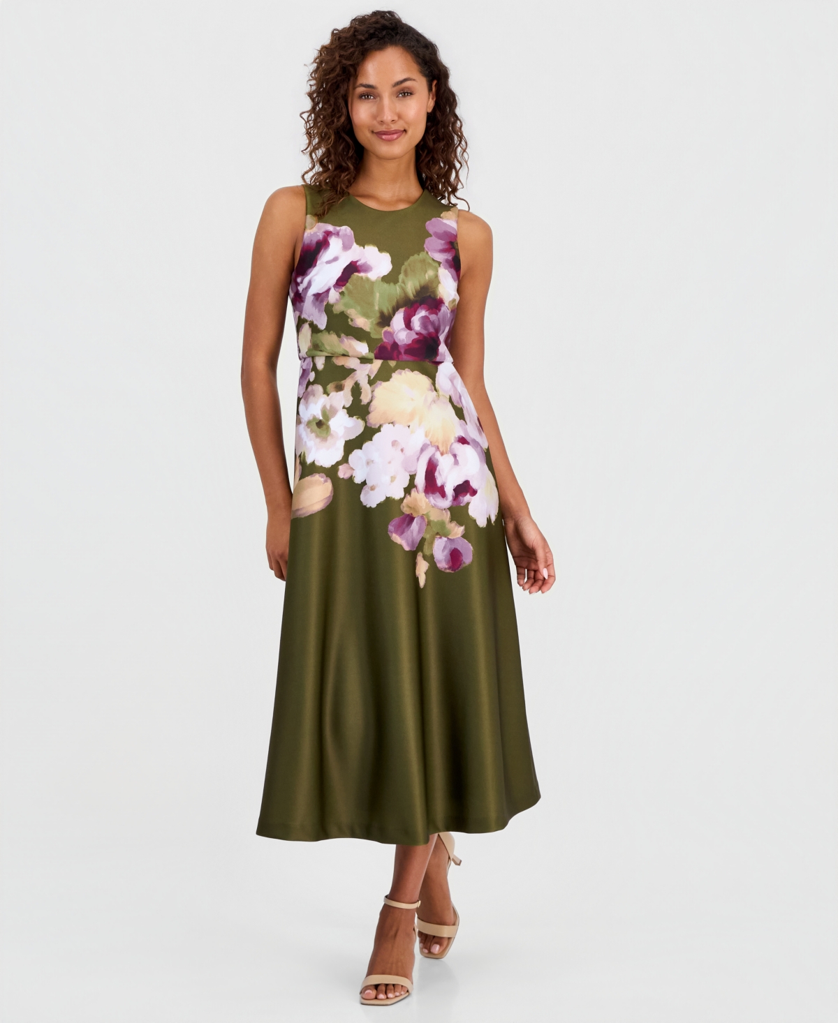 Anne Klein Women’s A-Line Midi Dress – IVY MULTI Anne Klein Women’s A-Line Midi Dress – IVY MULTI