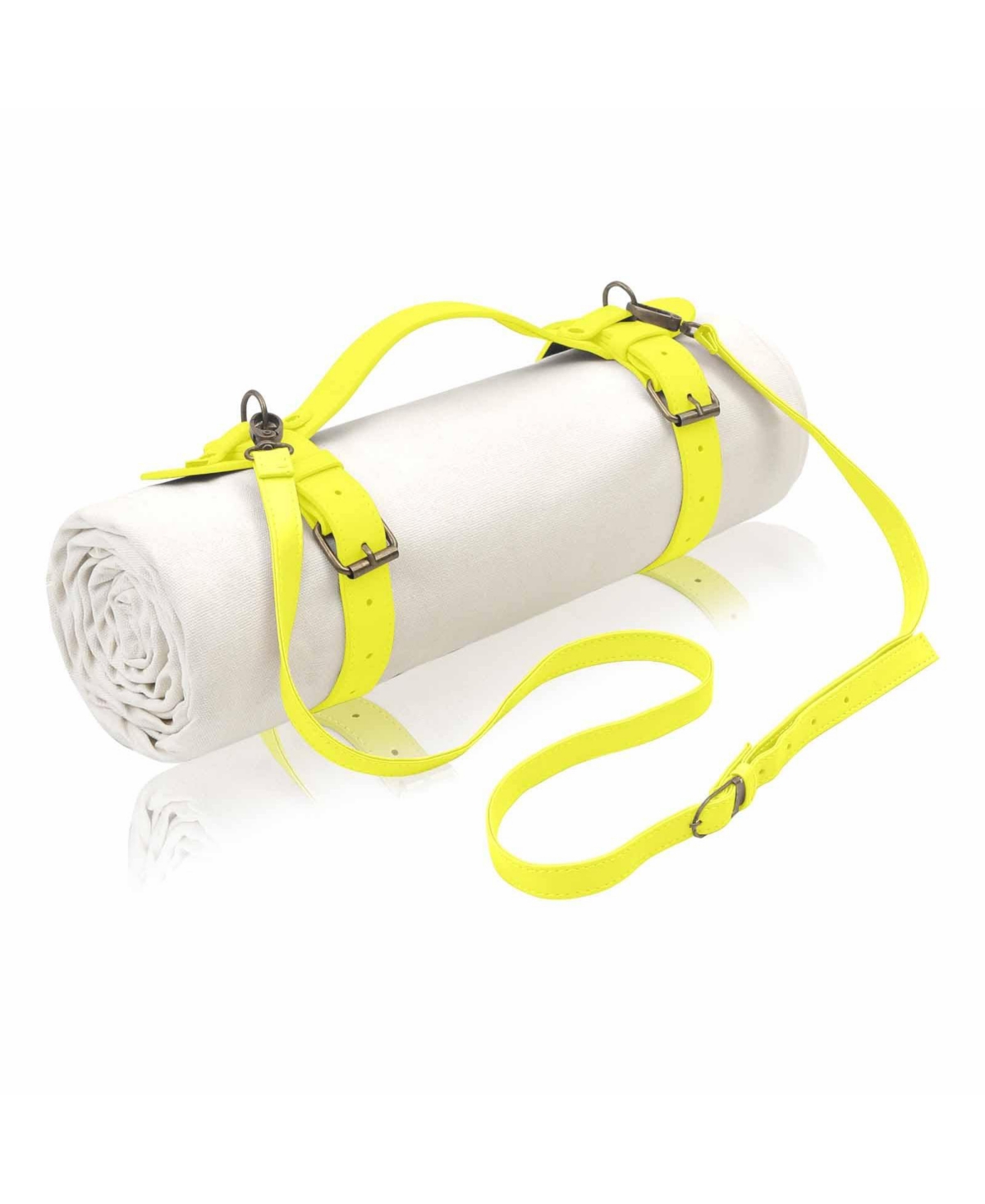 Aofar 4’9″ x 6’3″ Picnic Blanket Beach Mat Canvas Washable – Neon yellow shoulder strap
