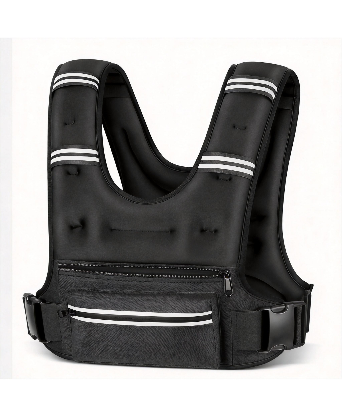 Aofar Weighted Vest Adjustable Straps Reflective Running Workout – Black Aofar Weighted Vest Adjustable Straps Reflective Running Workout – Black