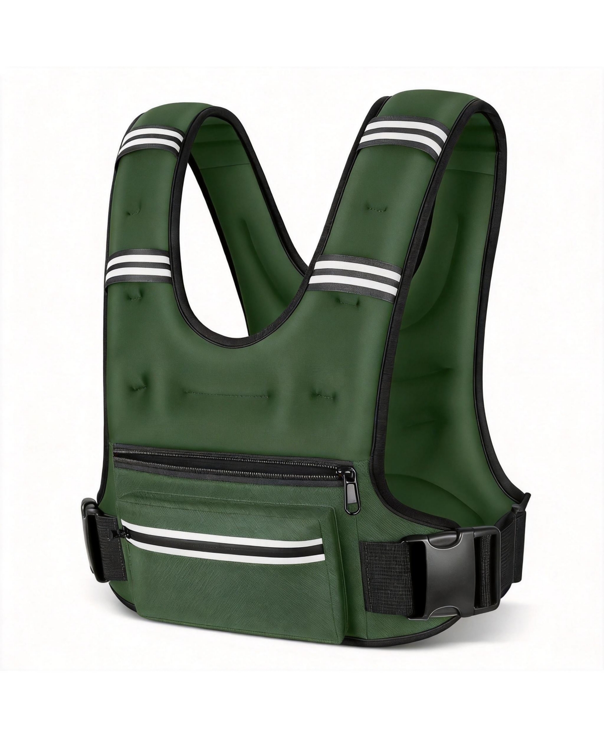 Aofar Weighted Vest Adjustable Straps Reflective Running Workout – Green Aofar Weighted Vest Adjustable Straps Reflective Running Workout – Green