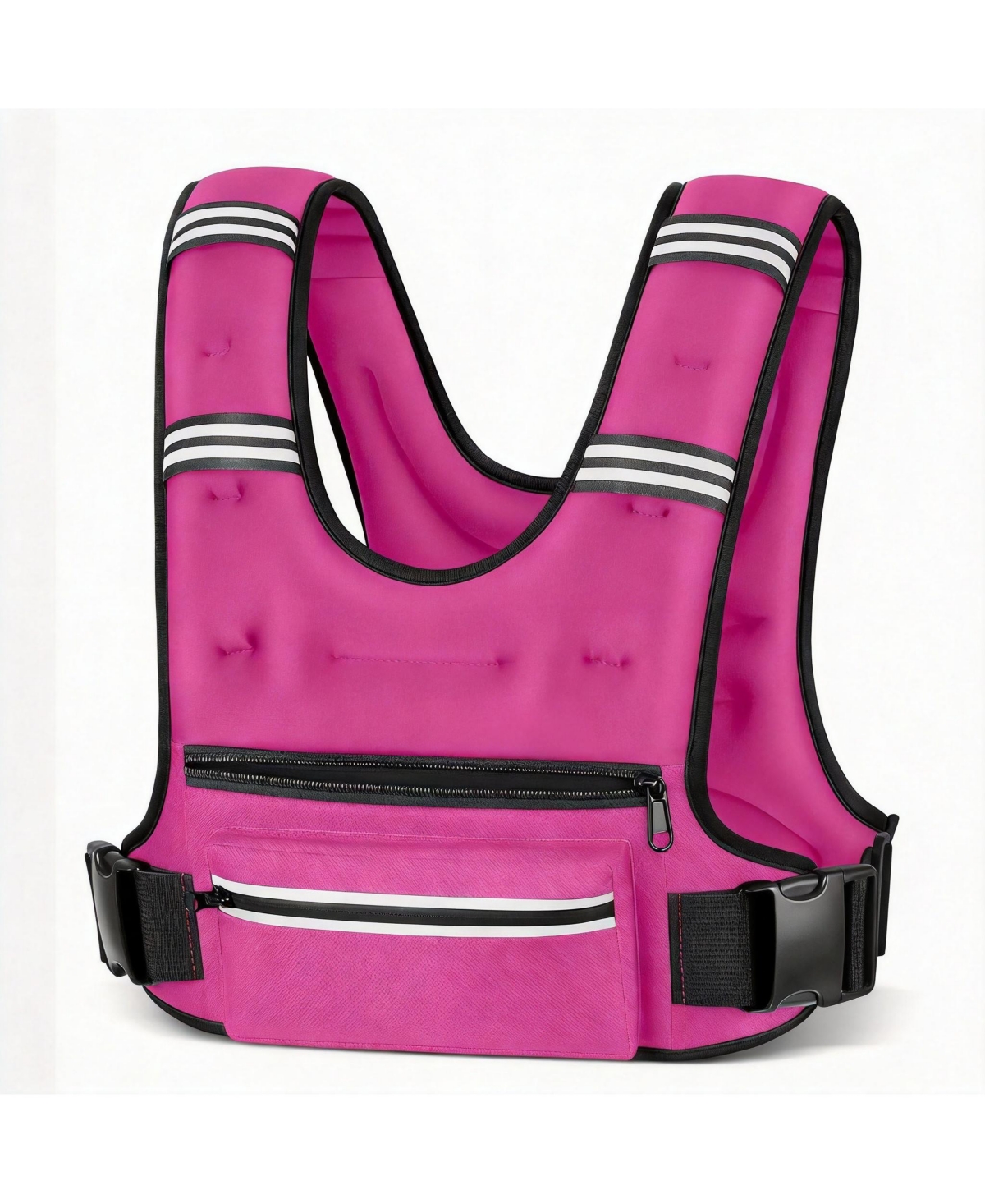 Aofar Weighted Vest Adjustable Straps Reflective Running Workout – Rose red Aofar Weighted Vest Adjustable Straps Reflective Running Workout – Rose red