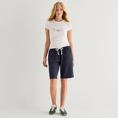 Arizona Juniors Womens Juniors Jogger Short, X-small, Blue Arizona Juniors Womens Juniors Jogger Short, X-small, Blue