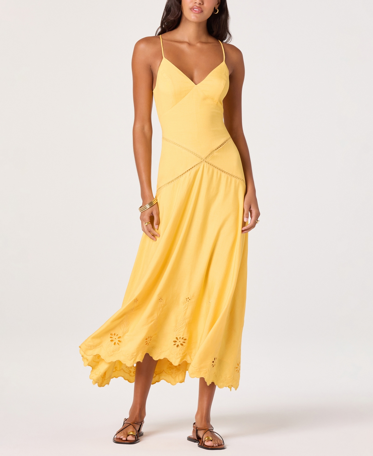 Astr the Label Women’s V-Neck Sleeveless Dress – Mango