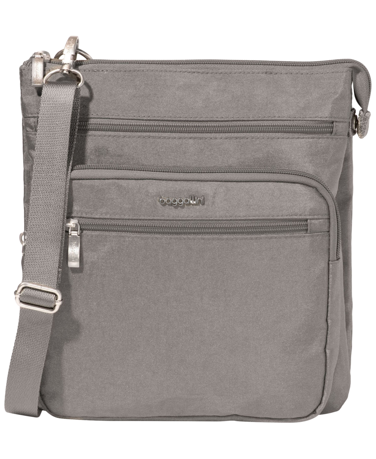 Baggallini Out And About Small Crossbody Handbag – Sterling Shimmer Baggallini Out And About Small Crossbody Handbag – Sterling Shimmer