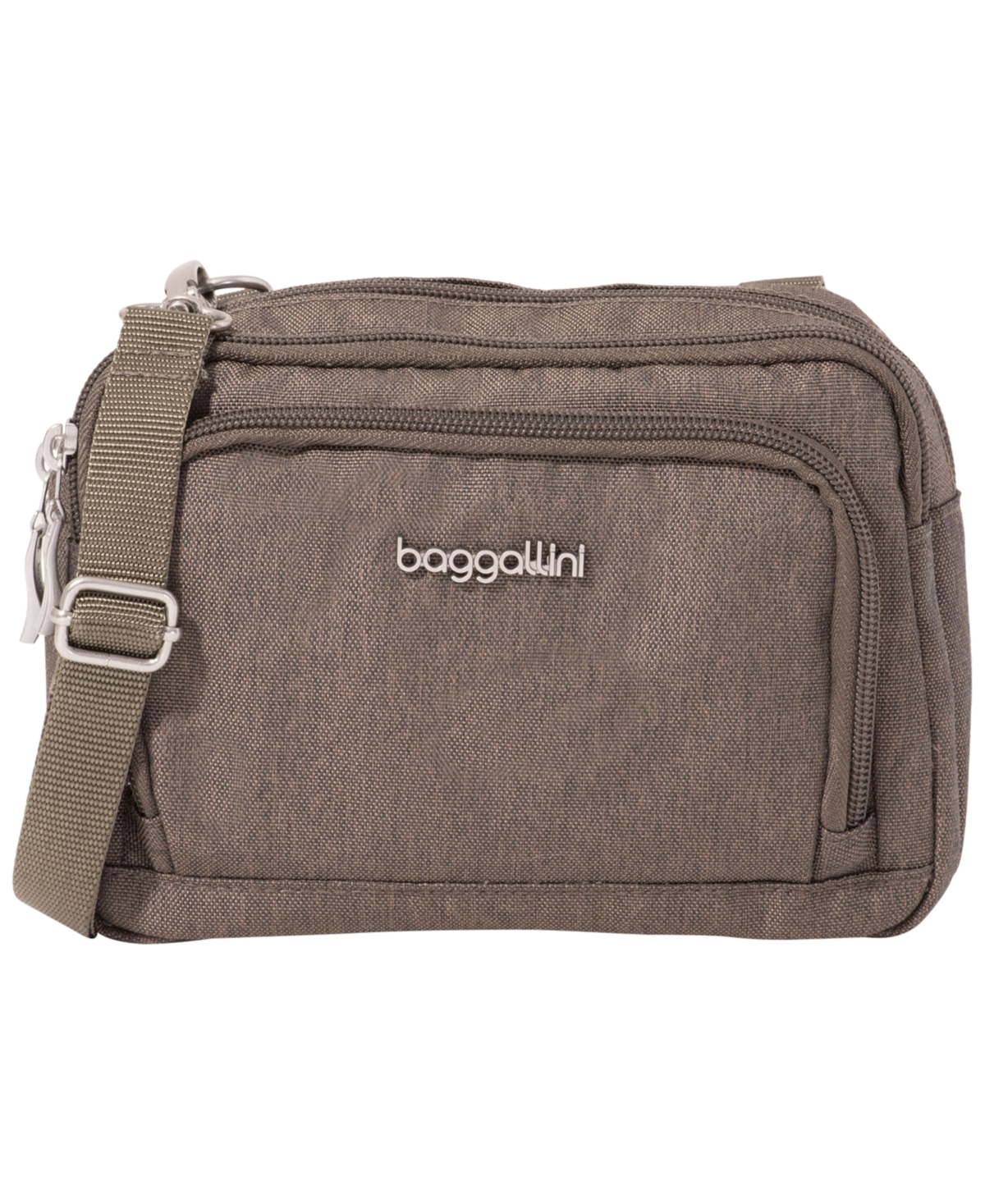 Baggallini Trifecta Small Crossbody Handbag – Dark Umber Heritage Baggallini Trifecta Small Crossbody Handbag – Dark Umber Heritage