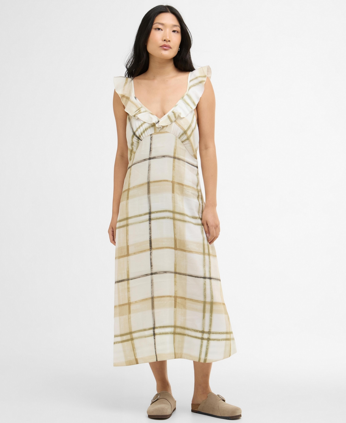 Barbour Women’s Gianna Printed Midi Dress – Jasmine Painted Check Barbour Women’s Gianna Printed Midi Dress – Jasmine Painted Check