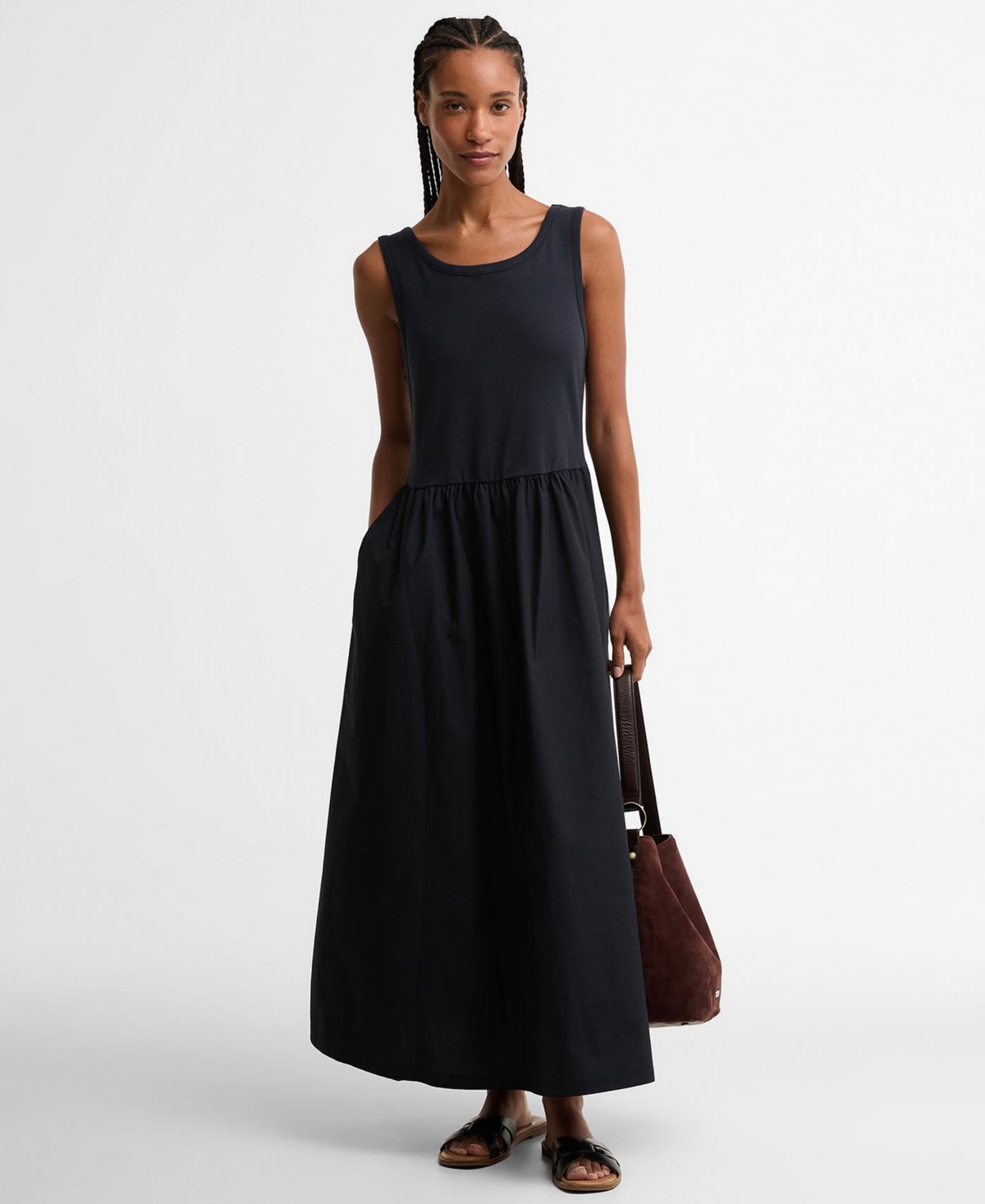 Barbour Women’s Sleeveless Midi Dress – Dark Navy Barbour Women’s Sleeveless Midi Dress – Dark Navy