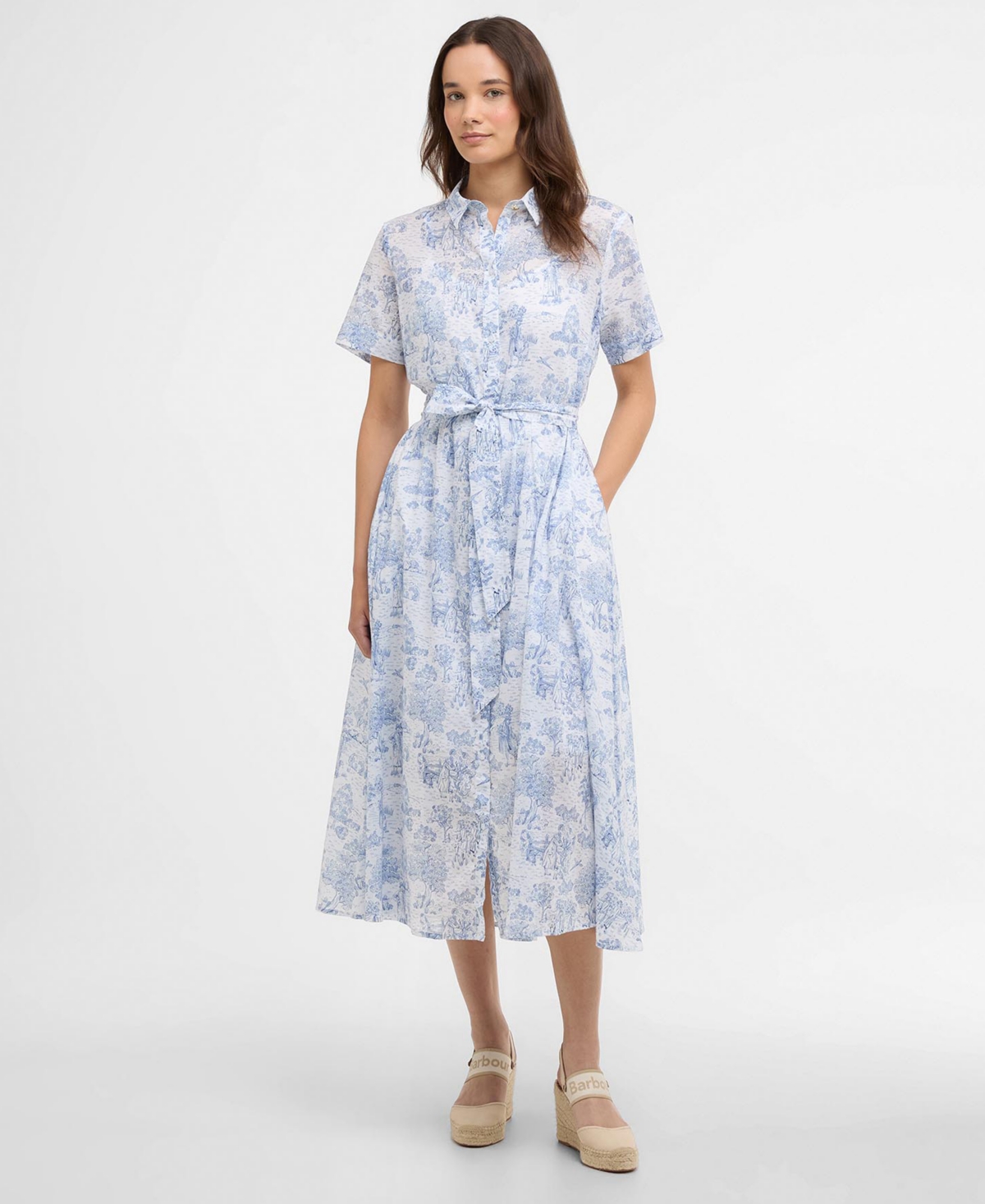 Barbour Women’s Wisteria Printed Midi Dress – Ink Blue Print Barbour Women’s Wisteria Printed Midi Dress – Ink Blue Print