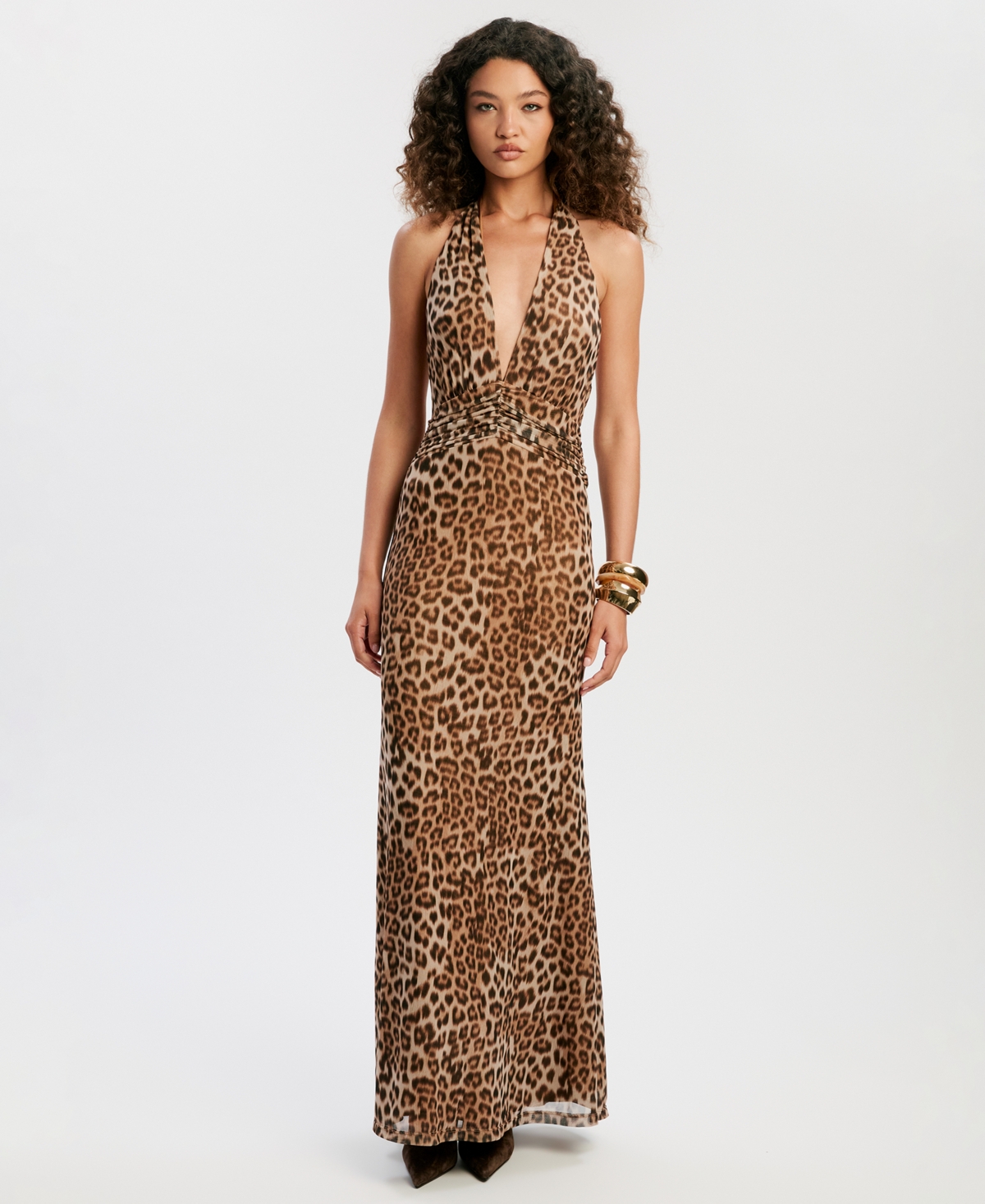Bardot Women’s Halter Neckline Printed Maxi Dress – Bold Leopard Bardot Women’s Halter Neckline Printed Maxi Dress – Bold Leopard