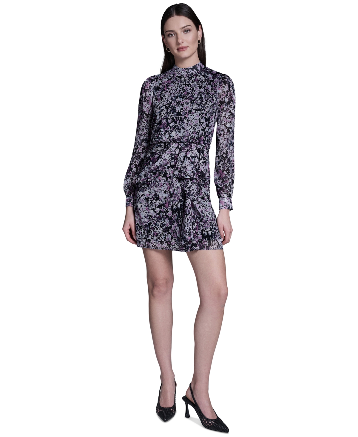 Bcbg Women’s Chiffon Side-Knot Mini Dress – Deep Sea Multi Bcbg Women’s Chiffon Side-Knot Mini Dress – Deep Sea Multi