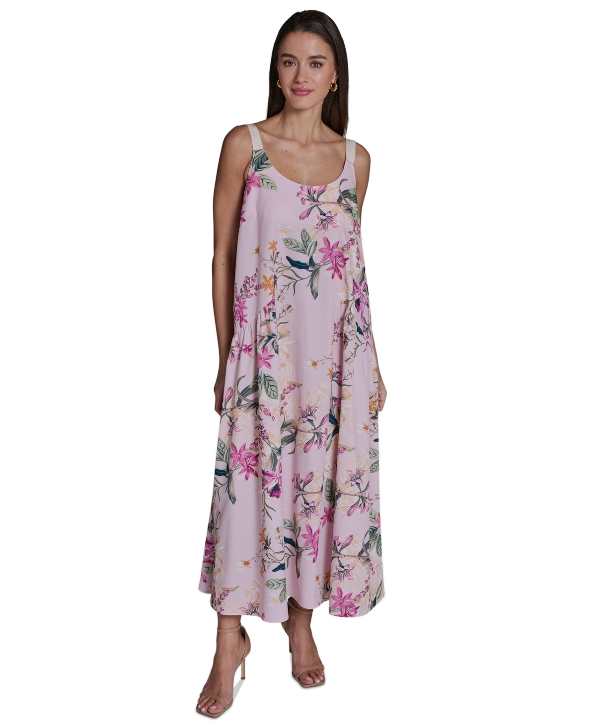 Bcbg Women’s Commuter Printed Scoop Neck Maxi Dress – Shell Multi