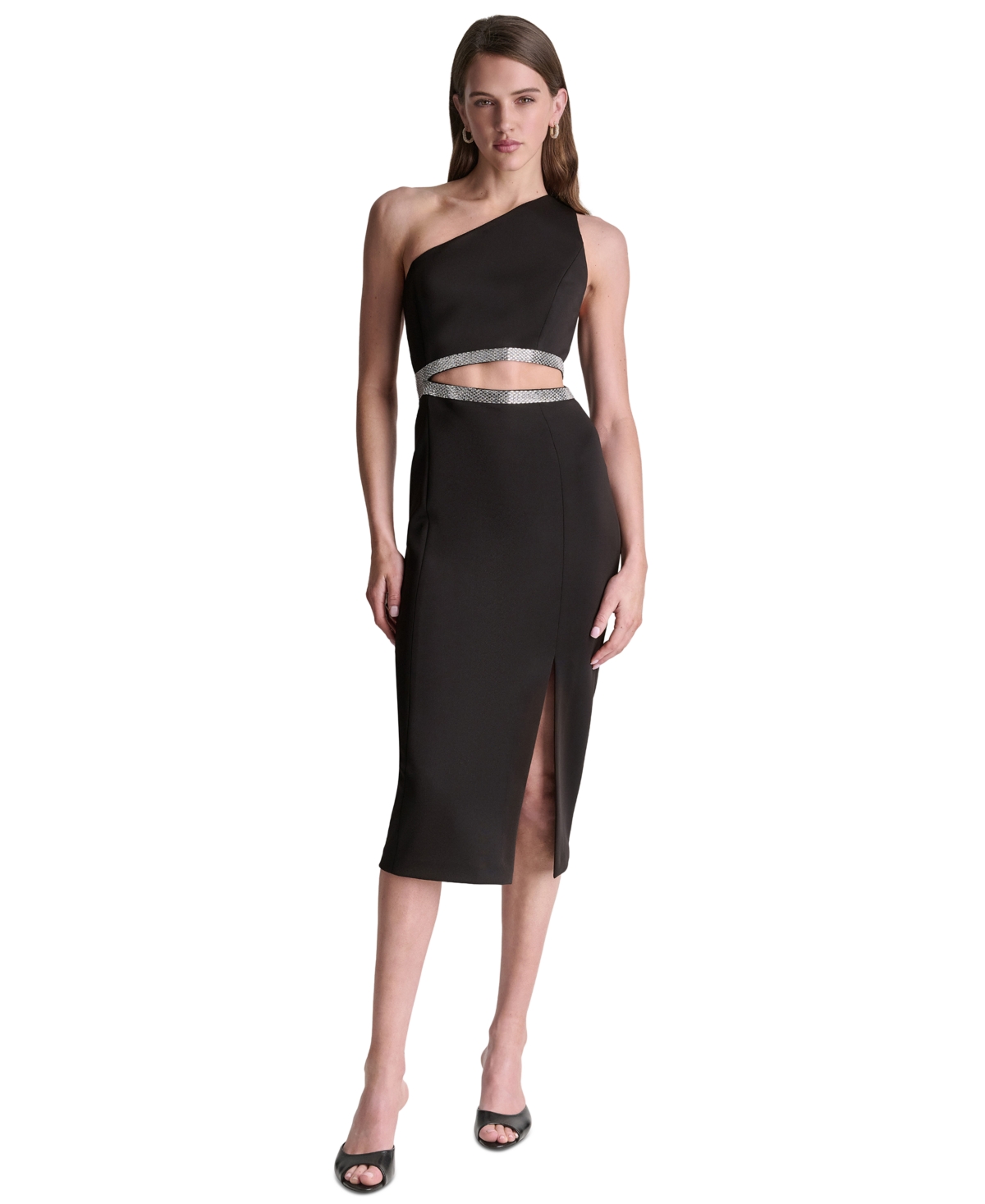 Bcbg Women’s Scuba Midi Dress – Black Bcbg Women’s Scuba Midi Dress – Black