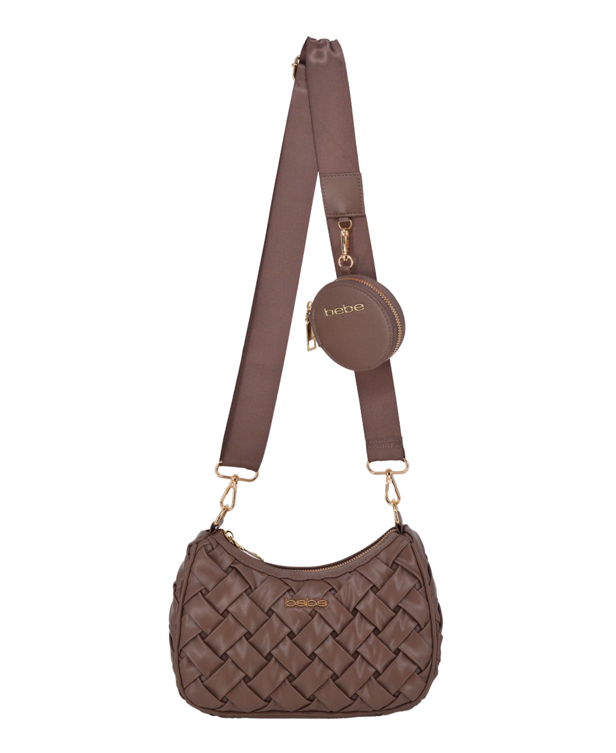 Bebe Women’s Luca Small Crossbody Bag – Taupe Bebe Women’s Luca Small Crossbody Bag – Taupe