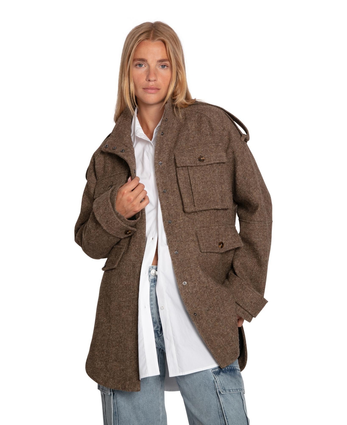 Belle & Bloom Women’s All My Love Wool Overshirt – Military Belle & Bloom Women’s All My Love Wool Overshirt – Military