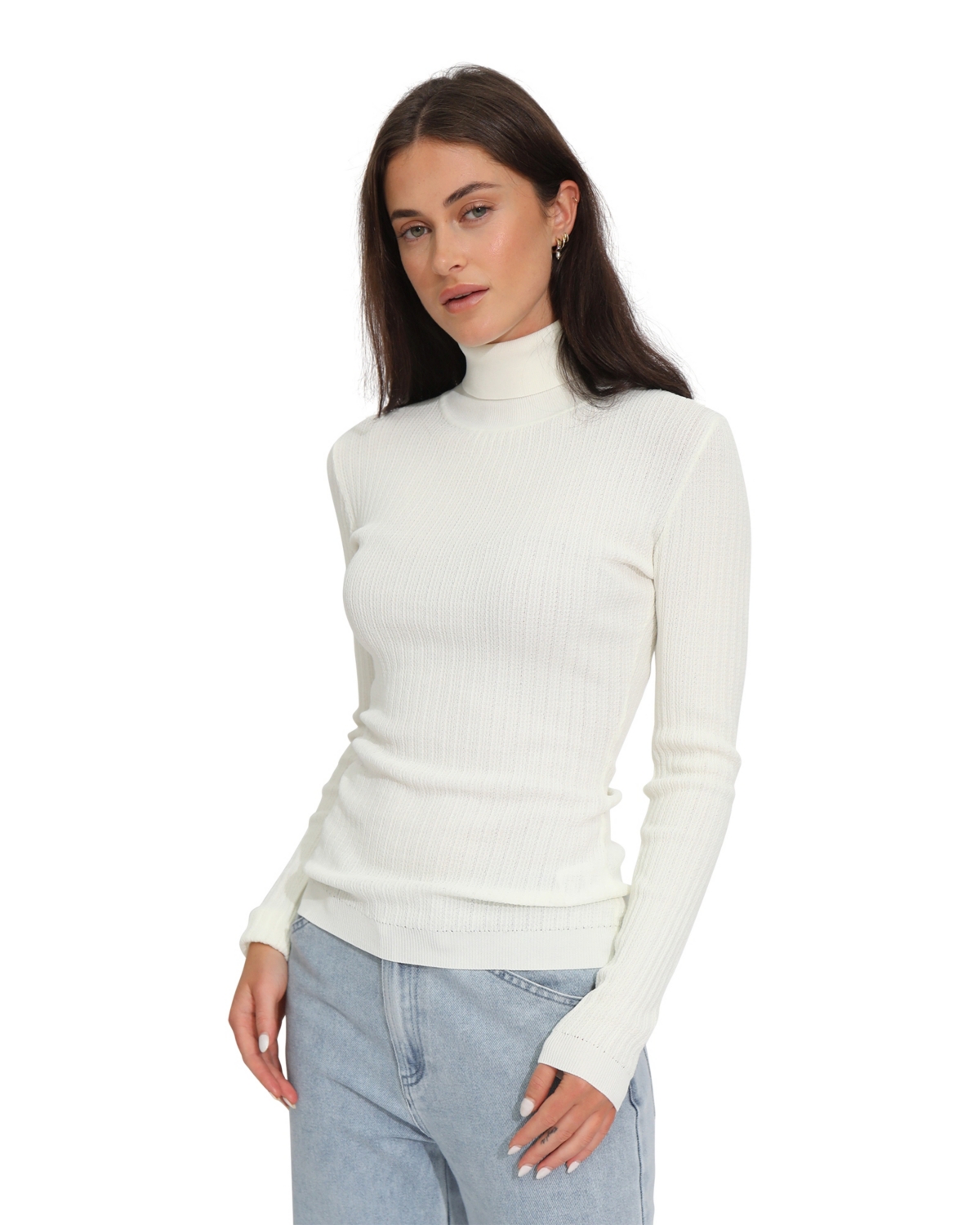 Belle & Bloom Women’s Brooklyn Knitted Turtleneck – Ivory Belle & Bloom Women’s Brooklyn Knitted Turtleneck – Ivory