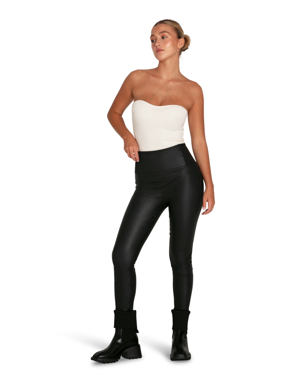 Belle & Bloom Women’s City Slicker Coated Legging – Black