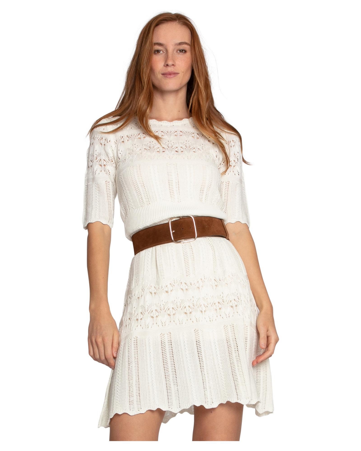Belle & Bloom Women’s Everbloom Crochet Mini Dress – Cream Belle & Bloom Women’s Everbloom Crochet Mini Dress – Cream