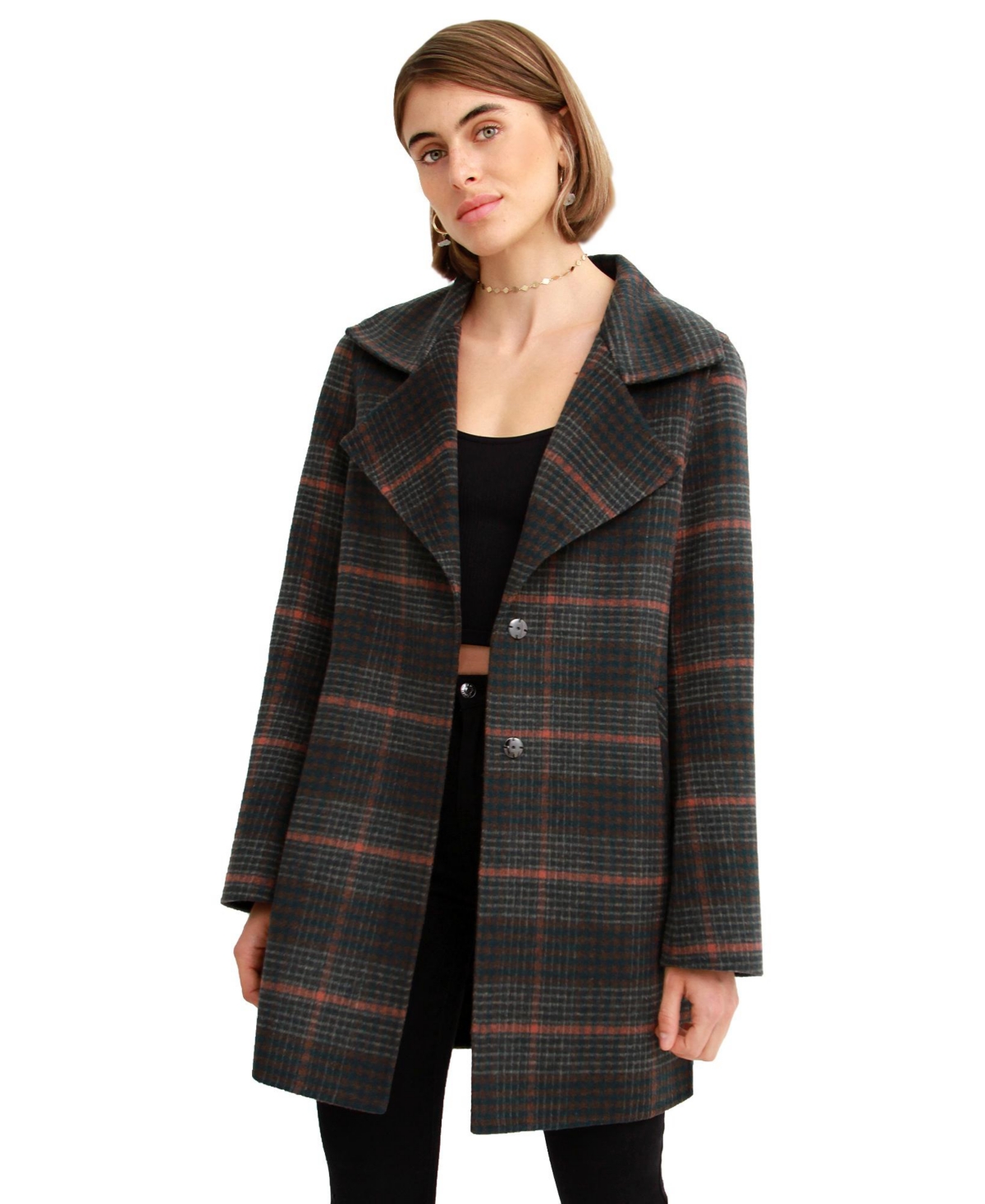 Belle & Bloom Women’s Ex-Boyfriend Wool Blend Oversized Jacket – Charcoal|brown|white Belle & Bloom Women’s Ex-Boyfriend Wool Blend Oversized Jacket – Charcoal|brown|white