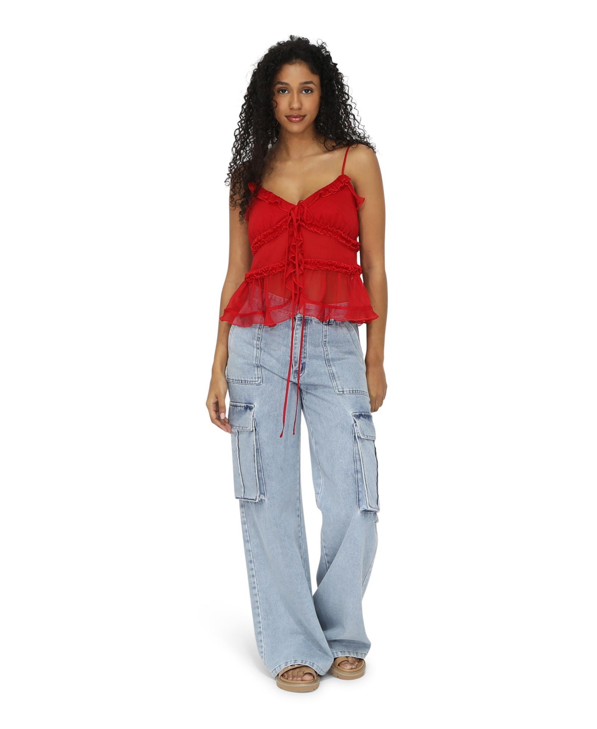 Belle & Bloom Women’s Heart Of Glass Chiffon Cami – Red Belle & Bloom Women’s Heart Of Glass Chiffon Cami – Red