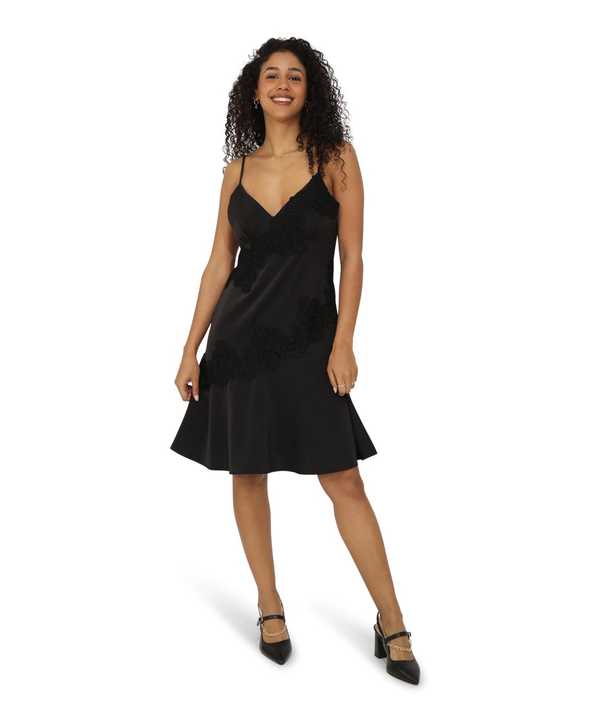 Belle & Bloom Women’s Real Love Slip Dress – Black Belle & Bloom Women’s Real Love Slip Dress – Black