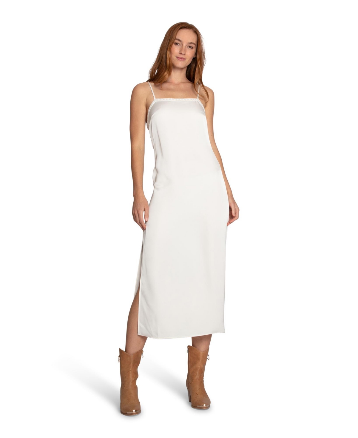 Belle & Bloom Women’s Smoke and Mirror Midi Slip Dress – White