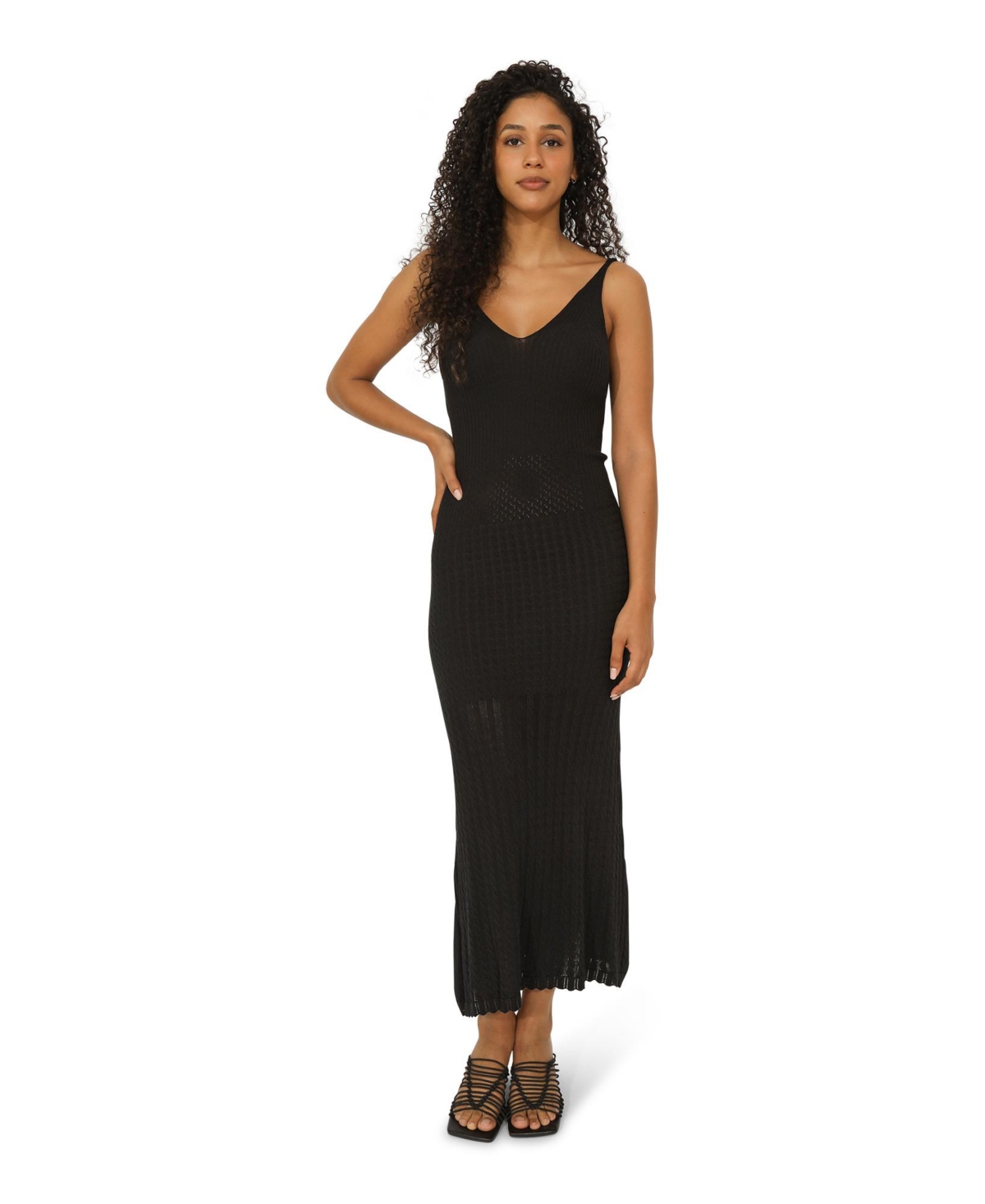 Belle & Bloom Women’s Sweet Nothings Midi Knitted Dress – Black Belle & Bloom Women’s Sweet Nothings Midi Knitted Dress – Black