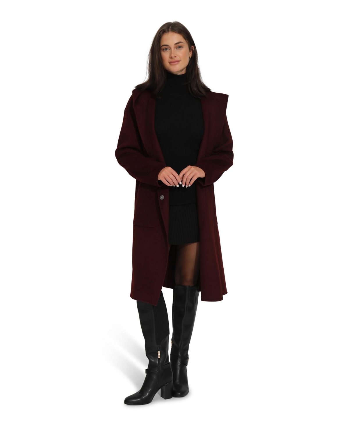 Belle & Bloom Women’s Walk This Way Wool Blend Oversized Coat – Burgundy Belle & Bloom Women’s Walk This Way Wool Blend Oversized Coat – Burgundy