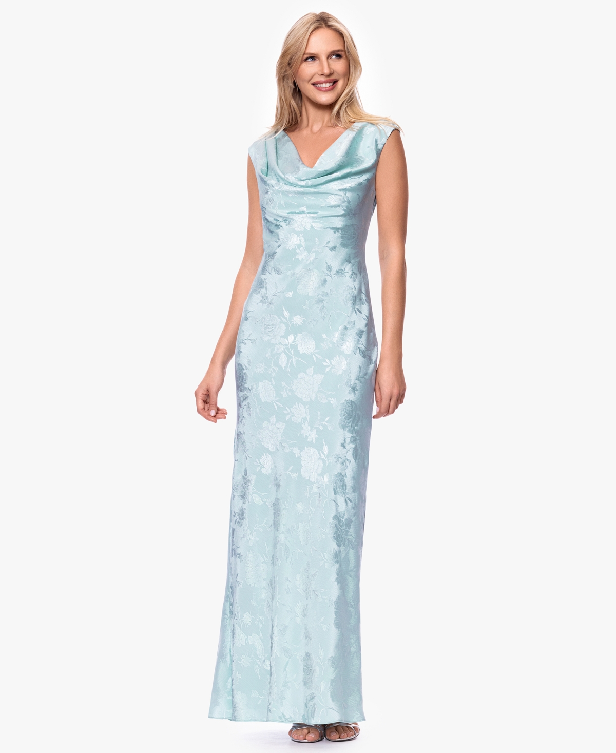 Betsy & Adam Women’s Floral Maxi Dress – Sage Betsy & Adam Women’s Floral Maxi Dress – Sage
